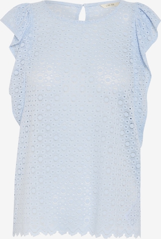 Chemisier 'CRYsa' Cream en bleu : devant