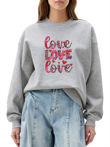 GORHEY Sweatshirt in Grijs: voorkant