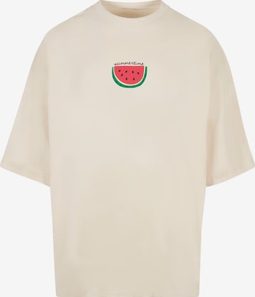 Merchcode T-Shirt 'Summer - Summertime' in Beige: predná strana