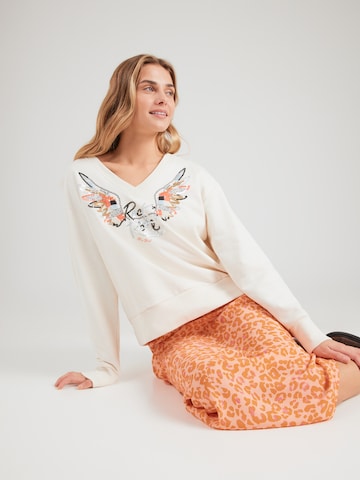 MOS MOSH Mikina 'MMCosette' – béžová: přední strana