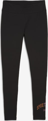 Skinny Pantaloni sport 'ESS+' de la PUMA pe negru: față