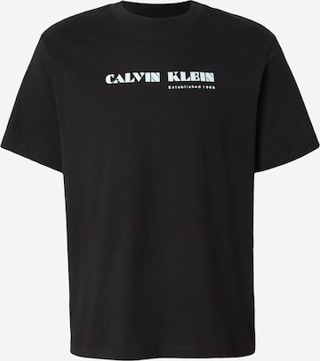 T-Shirt Calvin Klein Jeans en noir : devant