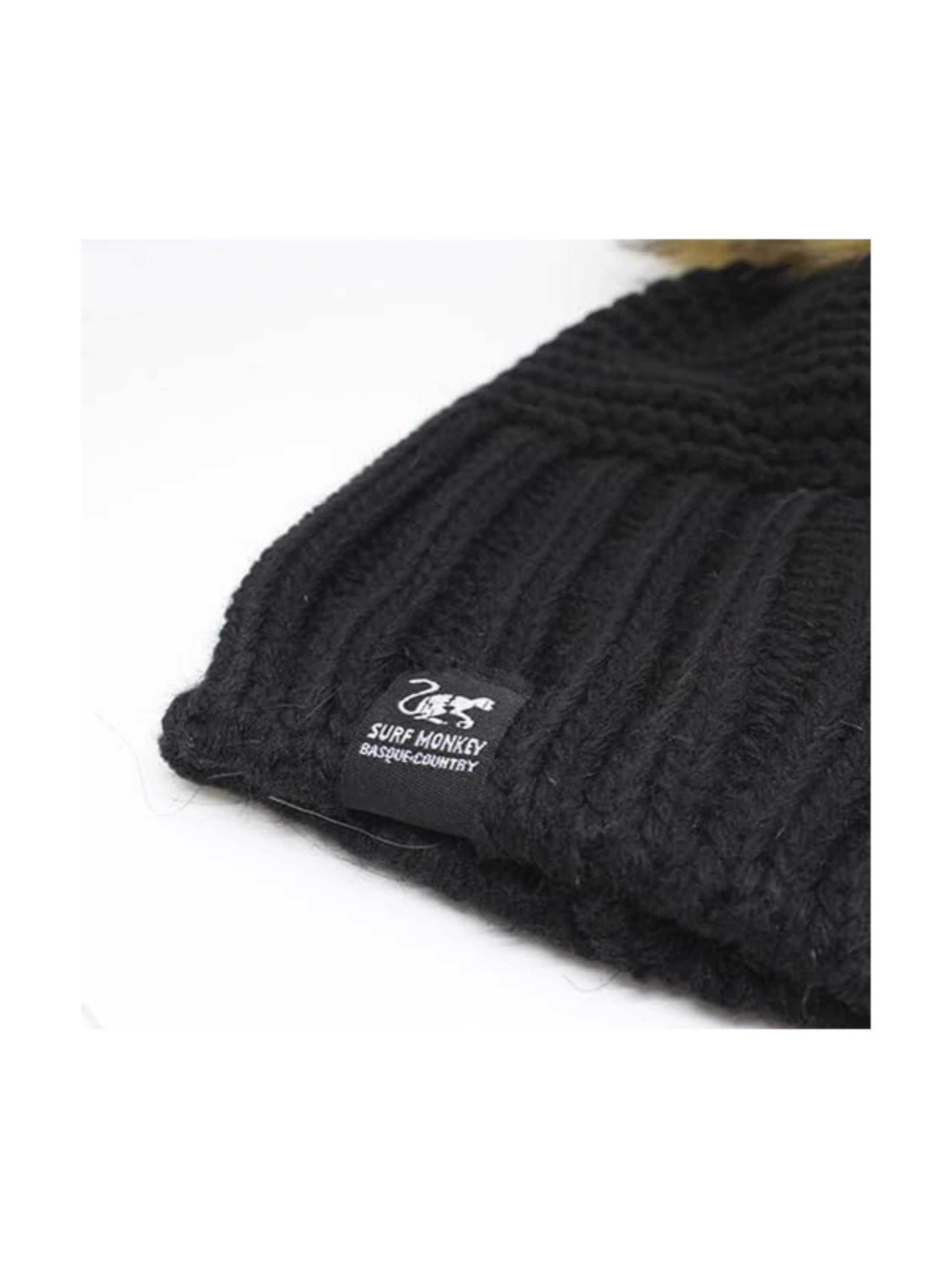Surf Monkey Beanie in Black