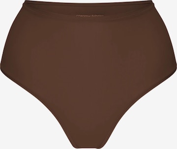 Slip 'Hight-Waist Tanga' cfab (formerly creamy fabrics) en marron : devant