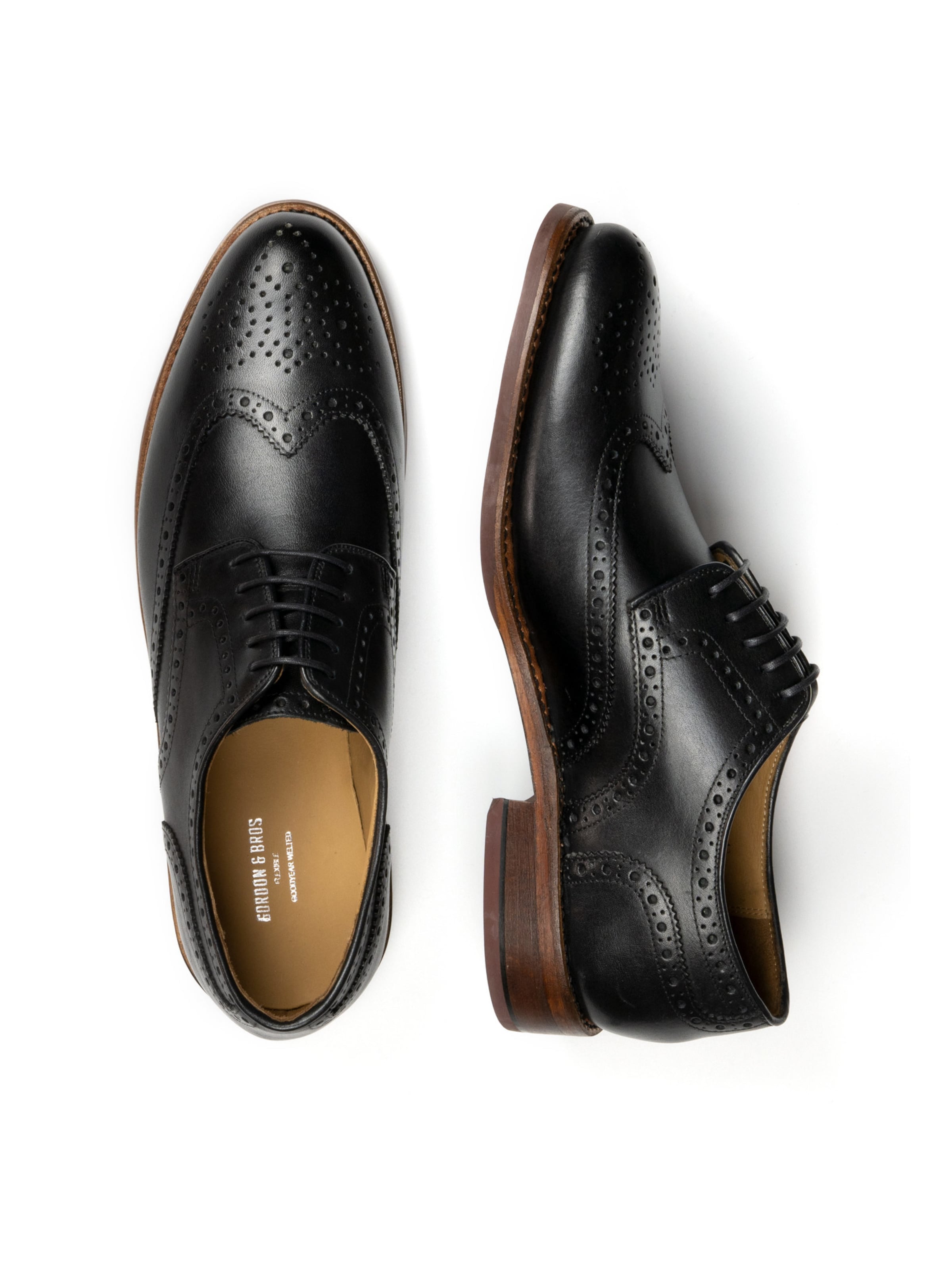 Gordon & Bros - Sapato com atacadores 'Levet' em preto