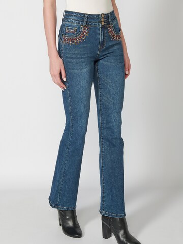 KOROSHI Flared Jeans 'Bell' in Blauw