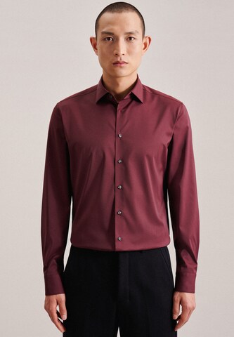 SEIDENSTICKER Slim fit Business shirt in Purple: front