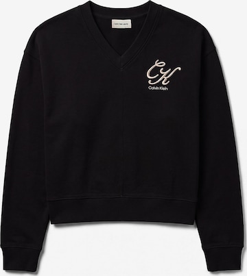 Sweat-shirt Calvin Klein Jeans en noir : devant