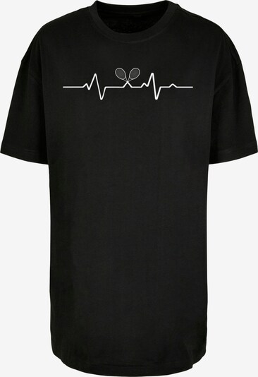 Merchcode T-Shirt 'Tennis Beats' in schwarz / weiß, Produktansicht