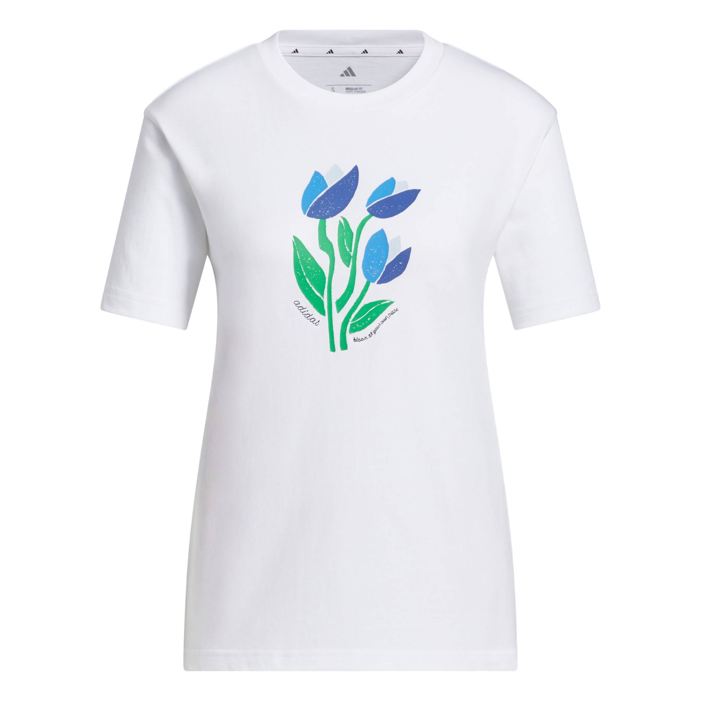 ADIDAS SPORTSWEAR - Camisa funcionais 'Bloom At Your Own Pace' em branco: frente