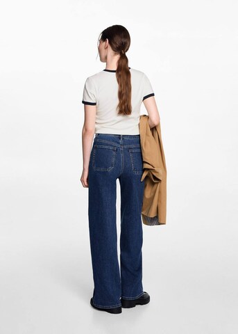 MANGO Wide leg Jeans in Blauw