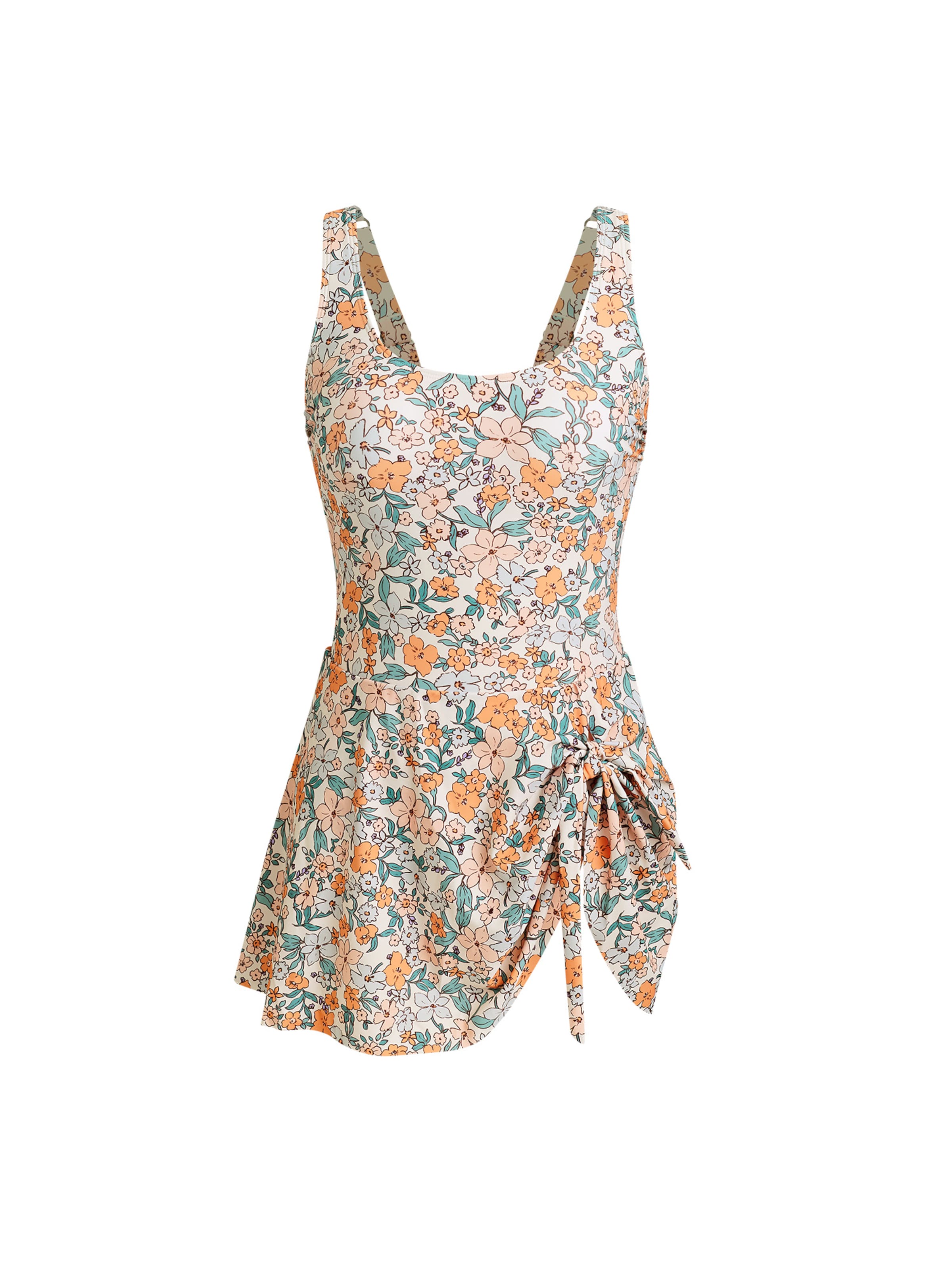 Cupshe Bustier Badeanzugkleid‌‌‌‌‌‌‌ in Mischfarben: Vorderseite