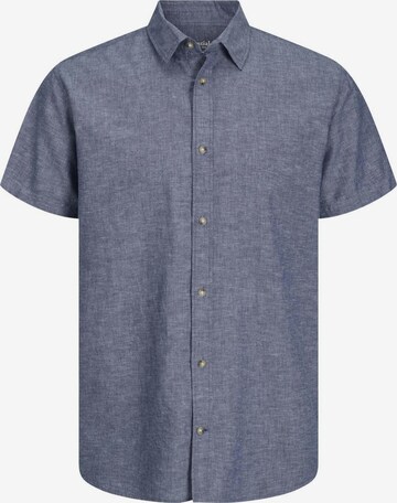 JACK & JONES Button Up Shirt in Blue: front