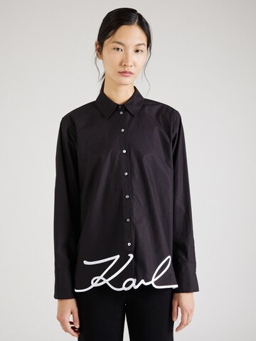 Karl Lagerfeld Bluza | črna barva: sprednja stran
