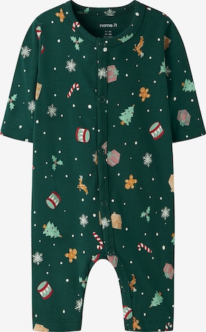 NAME IT Pajamas 'NBNVISMAS' in Green: front