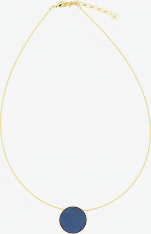 Sergio EngelLančić 'Patina Kette 04 Minimalistische vergoldete Seil-Kette mit farbigem Anhänger' - plava boja: prednji dio