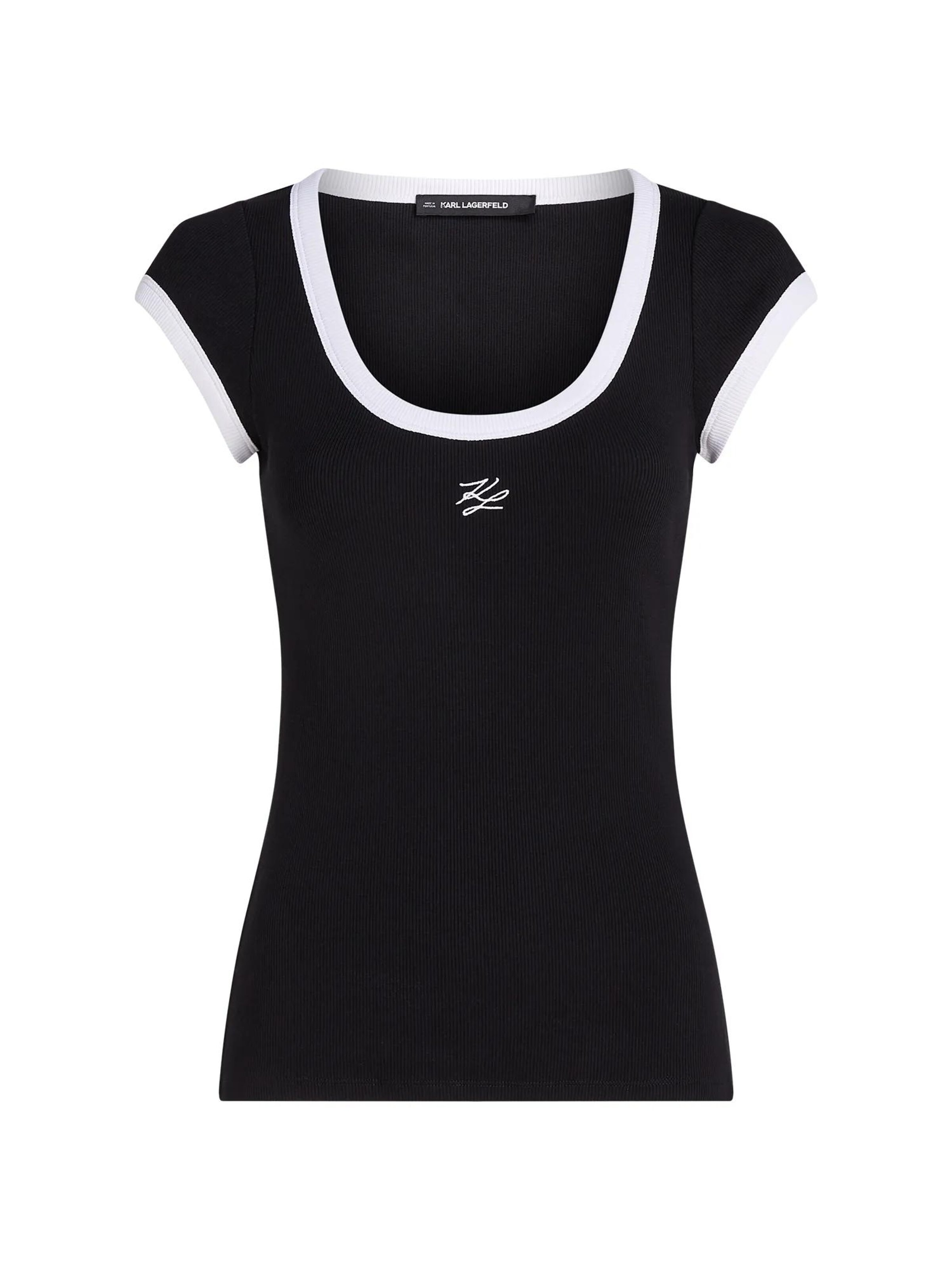 Karl Lagerfeld Póló - fekete: elől
