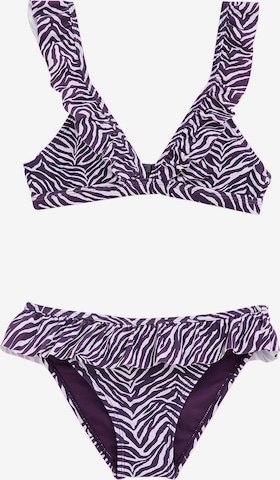 WE Fashion Triangel Bikini in Zwart: voorkant