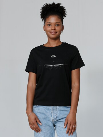 T-shirt ' Lost in space ' Watapparel en noir : devant