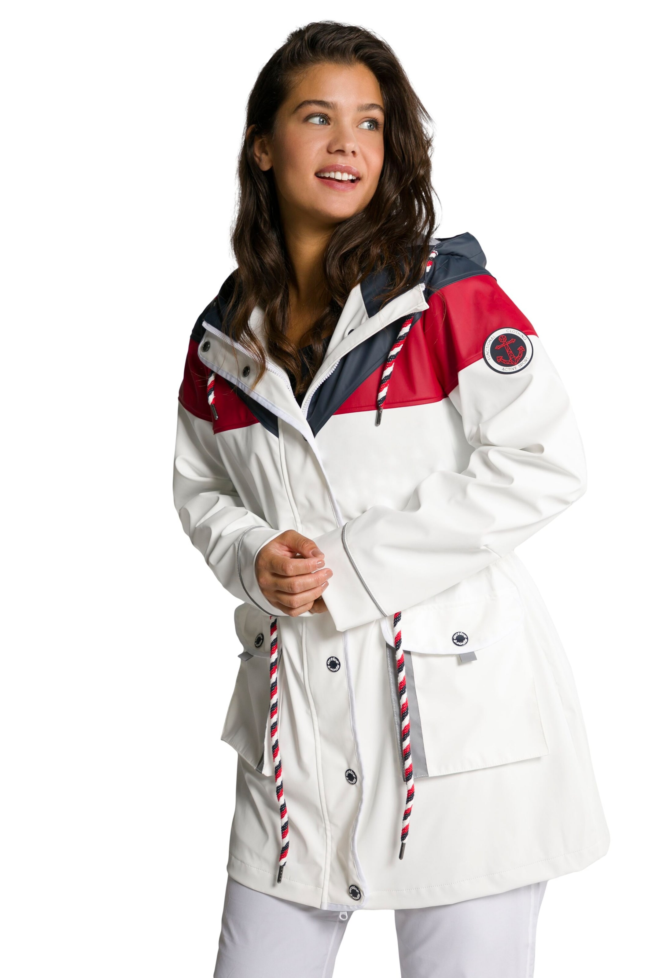 Frauen Große Größen Ulla Popken Jacke '801535' in Offwhite - AD47334 Frauen Große Größen Ulla Popken Jacke '801535' in Offwhite - AD47334