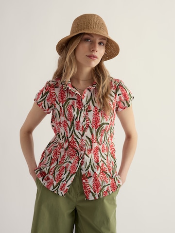 Camicia da donna 'Rushmaker' di Seasalt Cornwall in bianco: frontale