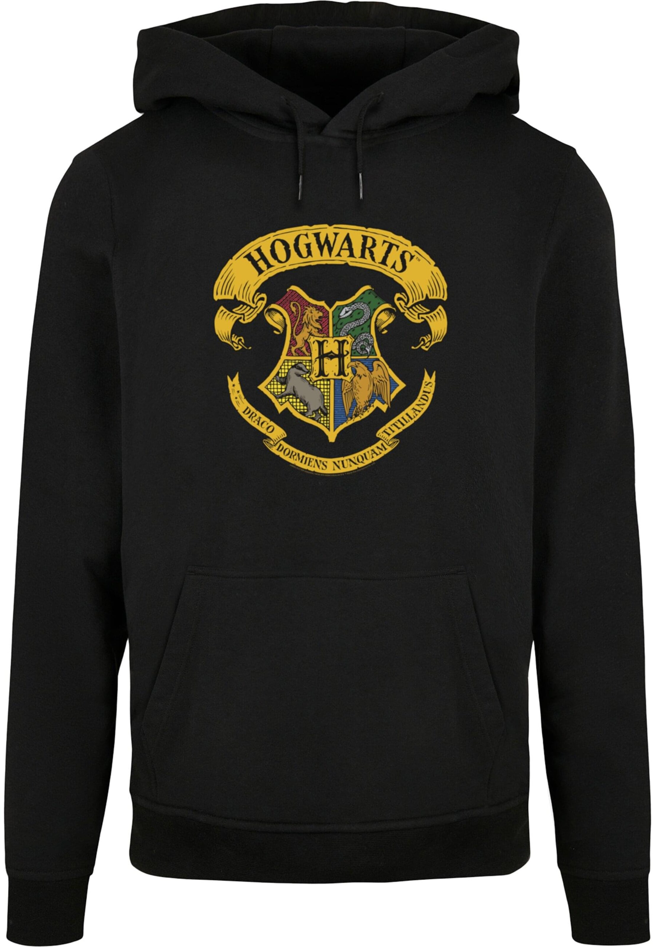 ABSOLUTE CULT Sweatshirt 'Harry Potter - Hogwarts Ribbon Crest' in Black: front