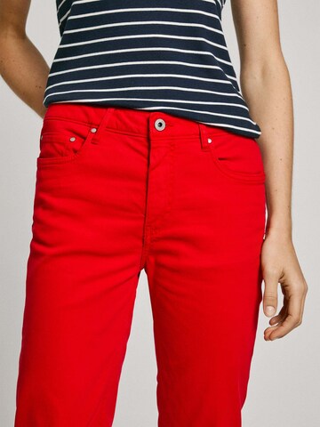 Coupe slim Pantalon 'Thelma' Pepe Jeans en rouge