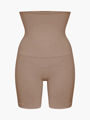 Pantaloni modellanti 'High Waisted Shaping Shorts' di cfab (formerly creamy fabrics) in marrone: frontale