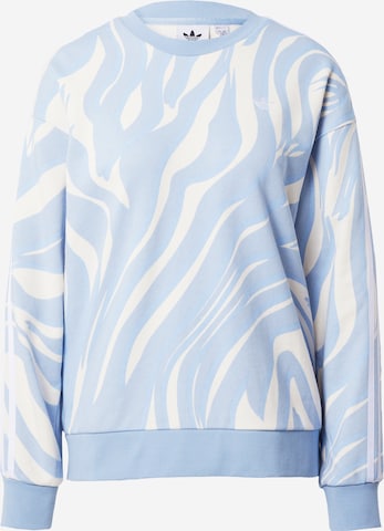 Bluză de molton 'Abstract Allover Animal Print' de la ADIDAS ORIGINALS pe albastru: față