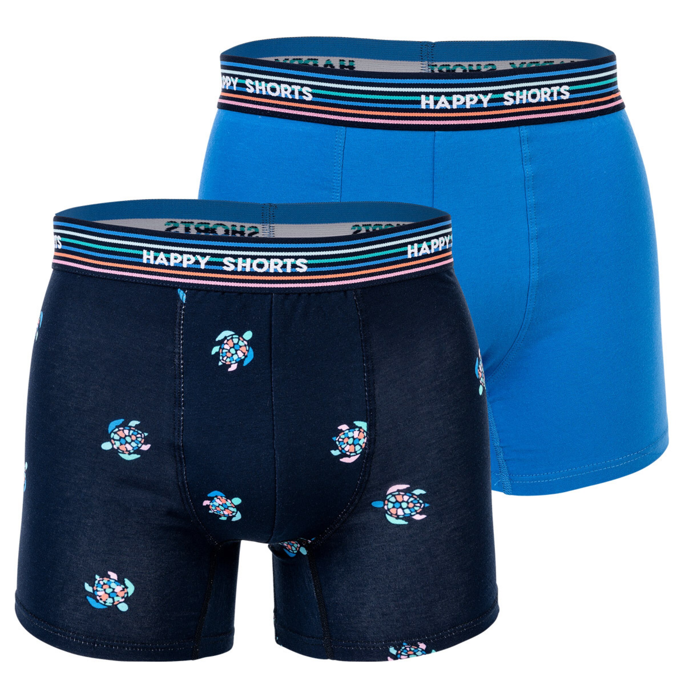 Happy Shorts Boxershorts in Blau: Vorderseite
