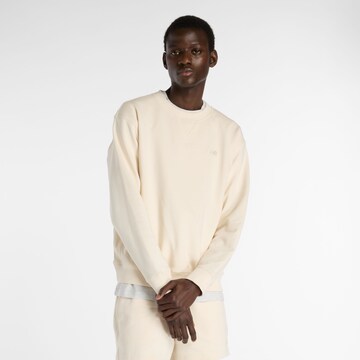 new balance Sweatshirt 'Athletics' in Beige: voorkant