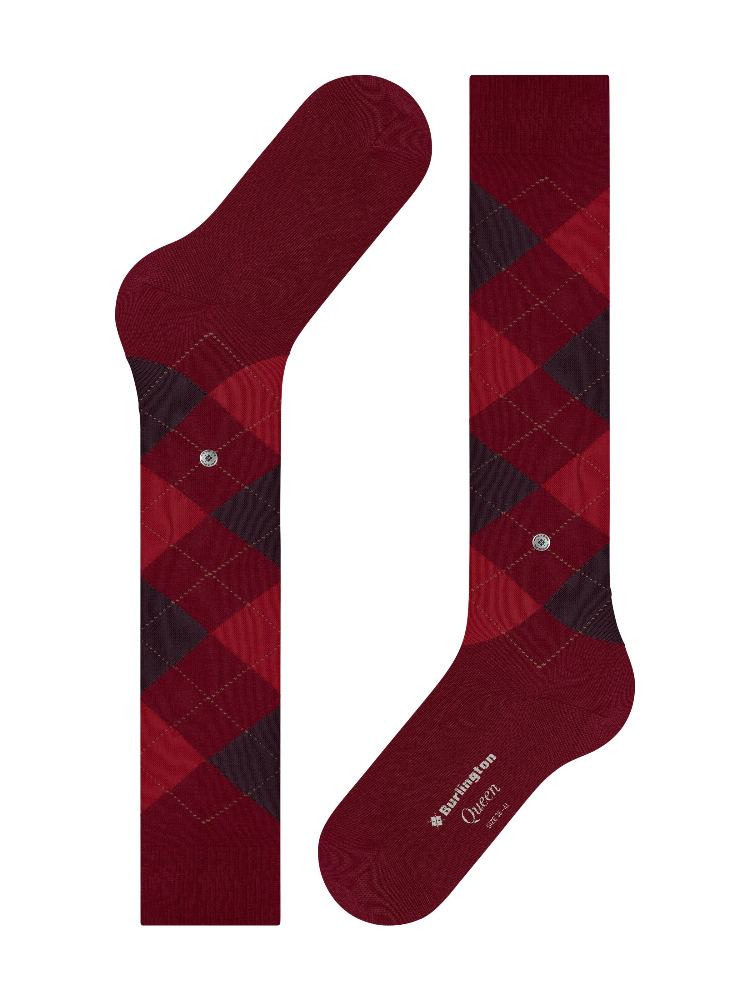 BURLINGTON Overknee Strümpfe 'Queen'‌‌‌‌‌‌‌‌‌‌ in Rot