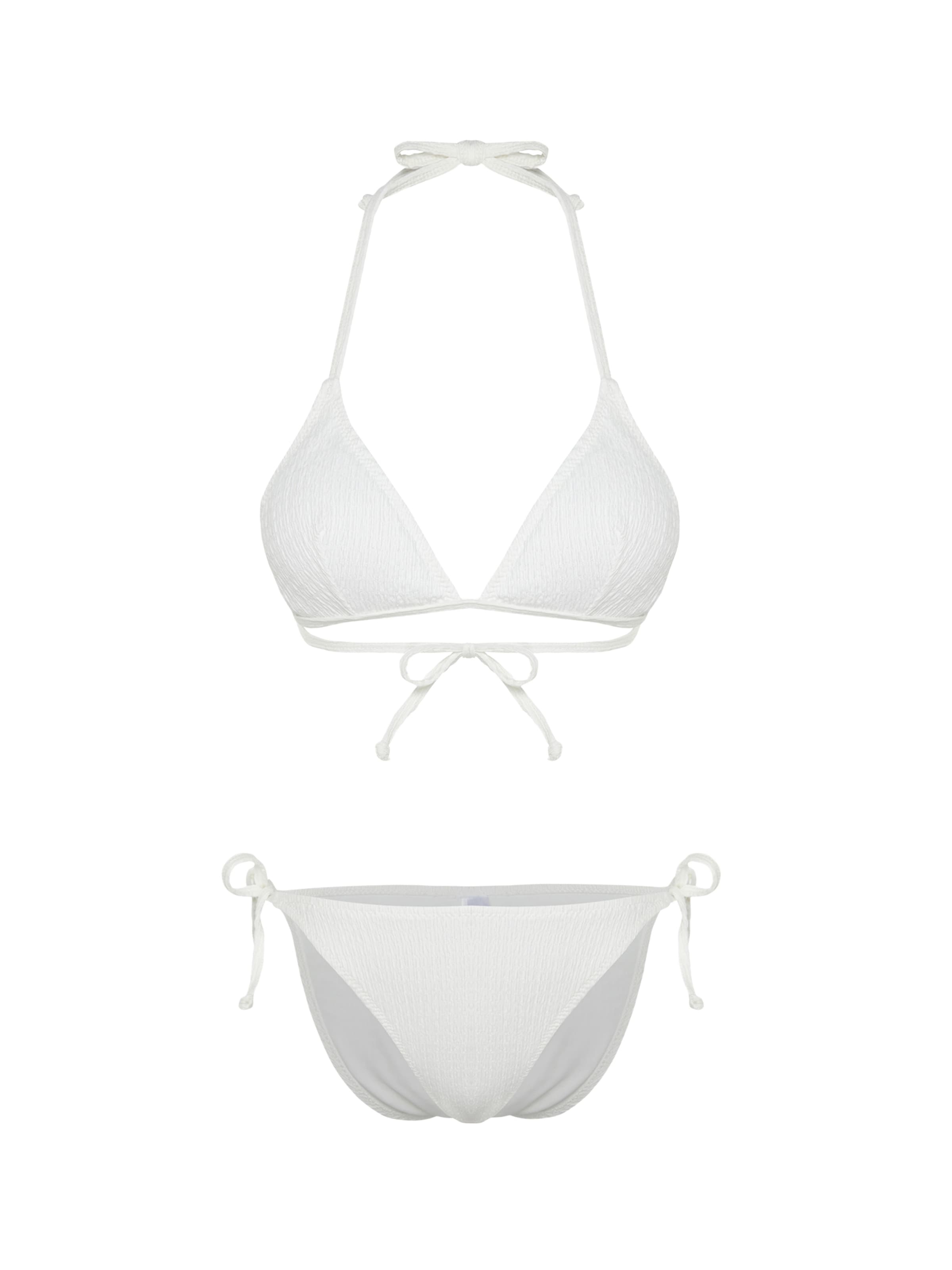 Trendyol Triangle Bikini in Beige: front
