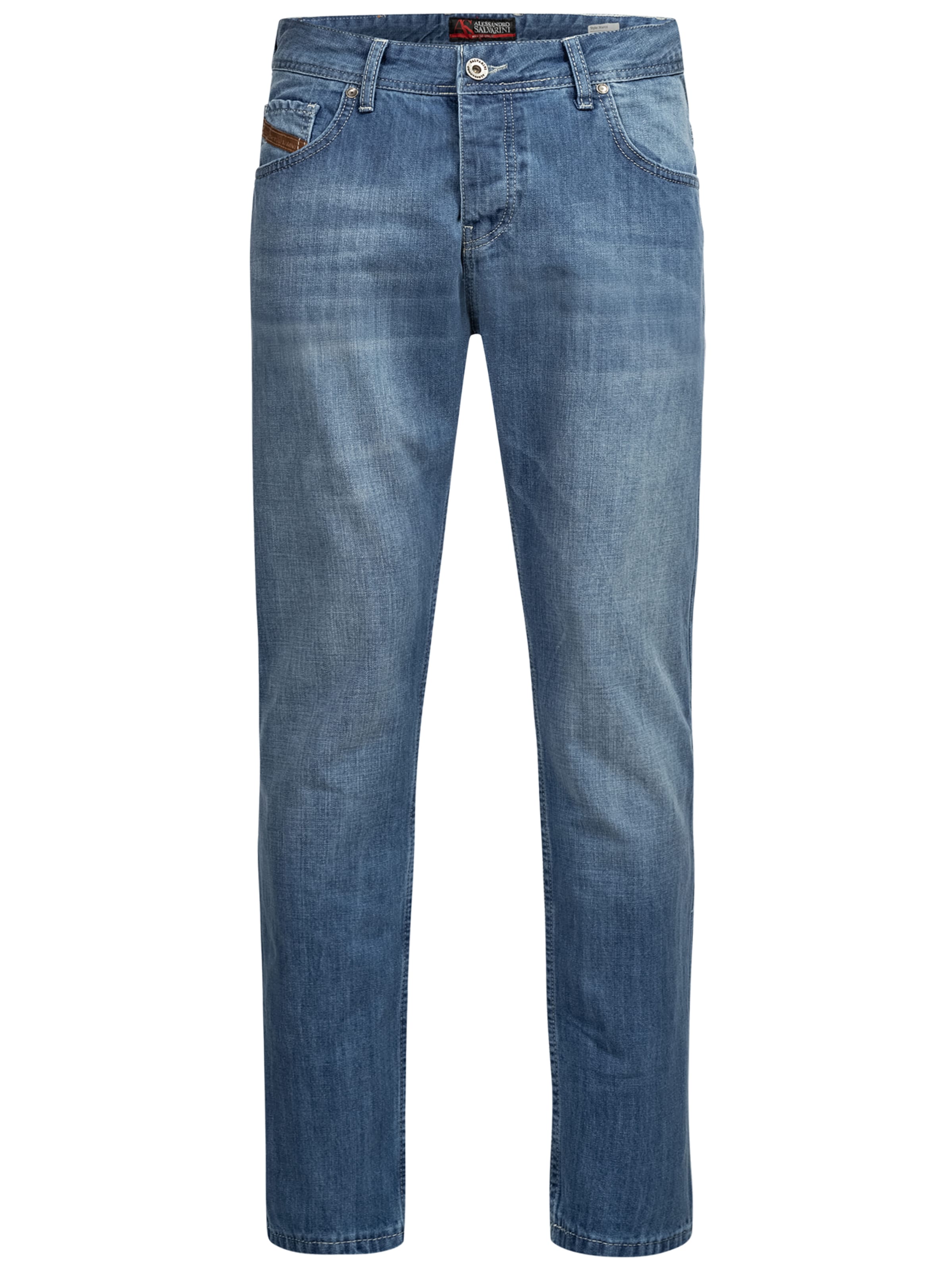 Alessandro Salvarini Loosefit Jeans in Blauw: voorkant