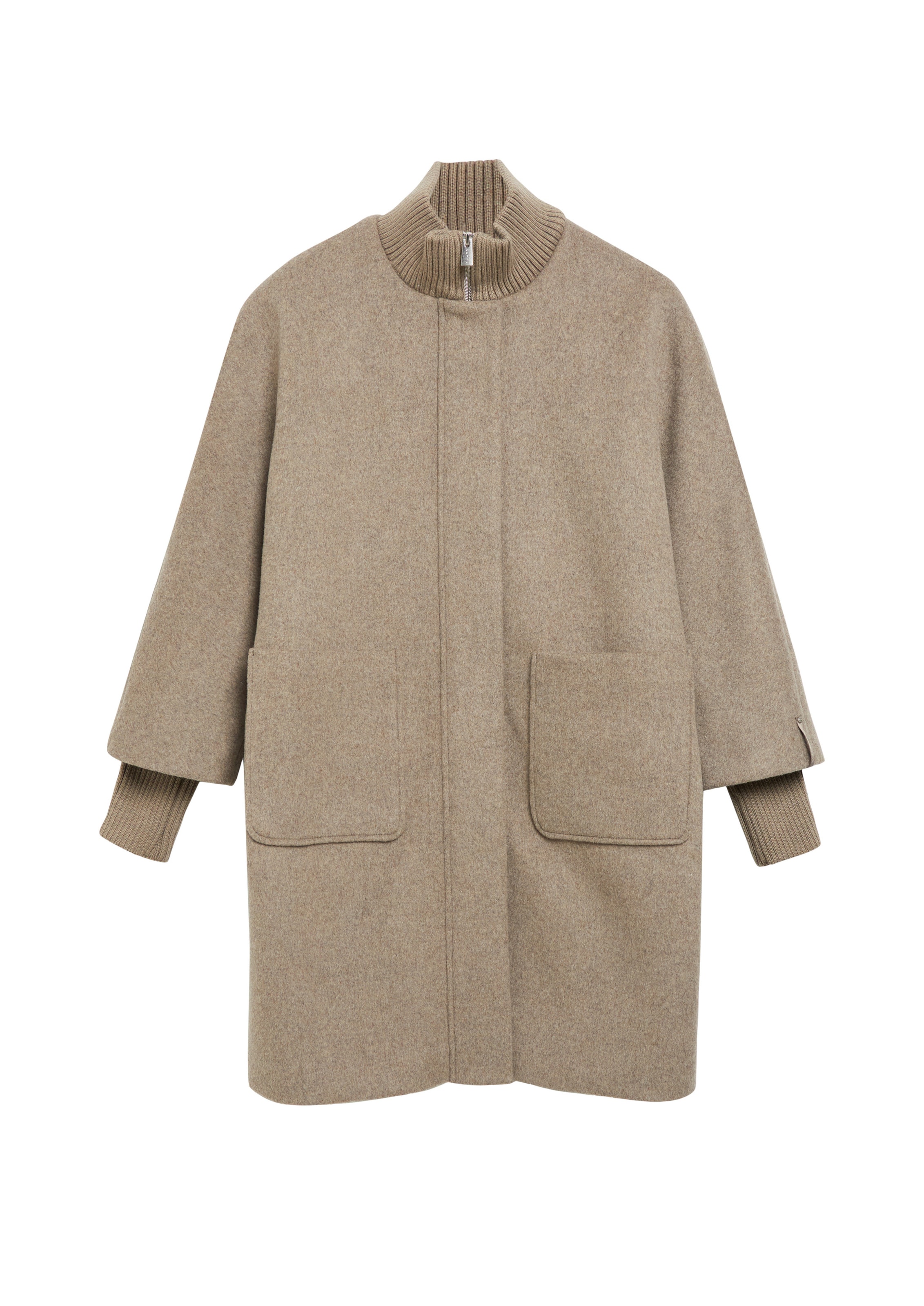 Manteau mi-saison COMMA en marron : devant