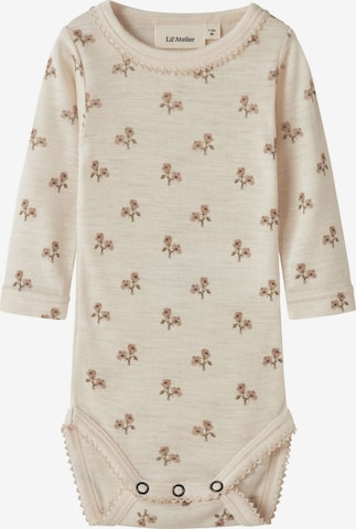 Barboteuse / body 'NBFNalu' Lil'Atelier en beige : devant