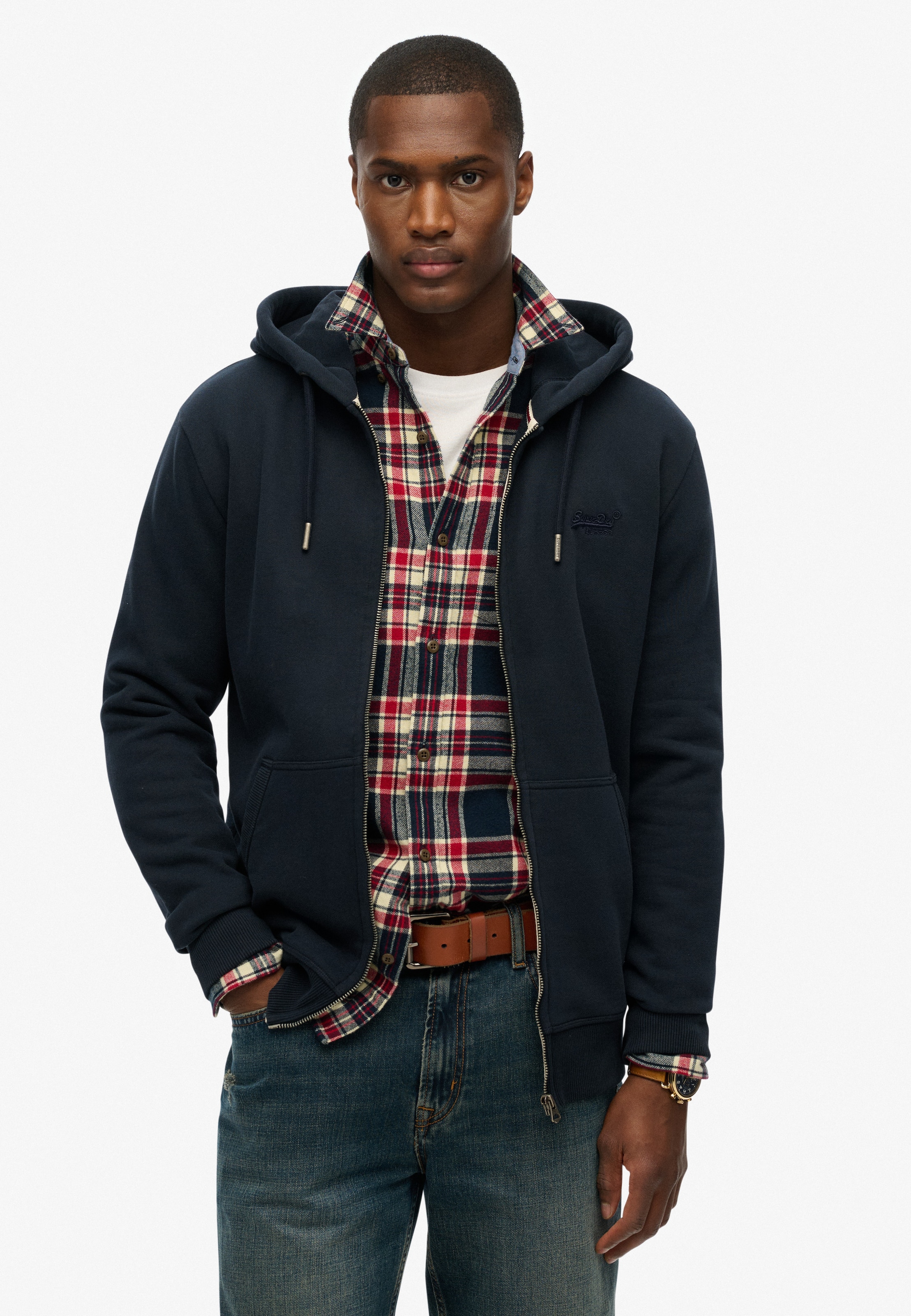 Superdry & Co Sweatjacke 'Essential' in Blau: Vorderseite