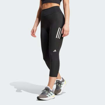 ADIDAS PERFORMANCE Skinny Workout Pants 'Own The Run' in Black: front