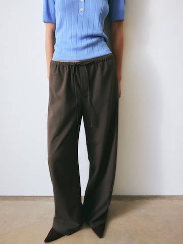Wide Leg Pantalon Bhoem en marron : devant
