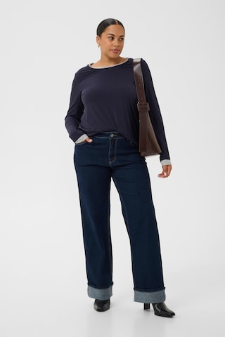KAFFE CURVE Wide Leg Jeans 'KCAndrya' in Blau