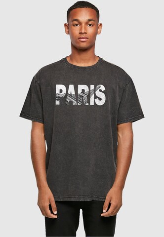 Merchcode Shirt 'Paris Eiffel Tower' in Grijs: voorkant