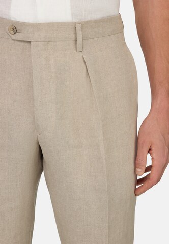 Boggi Milano Slimfit Bandplooibroek in Beige