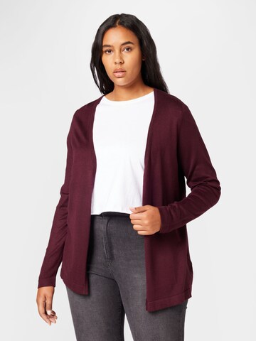 Cardigan 'Farsia' KAFFE CURVE en rouge : devant