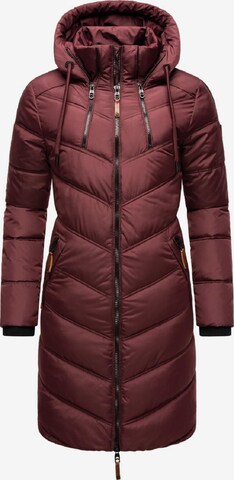 MARIKOO Winter Coat 'Armasa' in Red: front