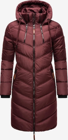MARIKOO Winter Coat 'Armasa' in Red: front
