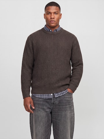 ruda Jack & Jones Plus Megztinis 'JJJAXON': priekis