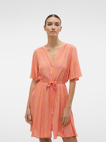 VERO MODA Sukienka koszulowa 'MENNY' w kolorze pomarańczowy: przód
