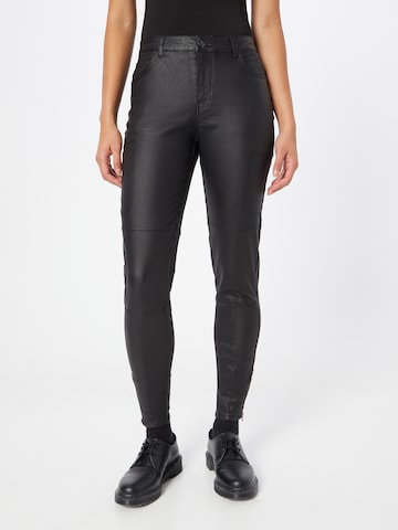 VERO MODA Skinny Cargobroek 'WISH' in Zwart: voorkant