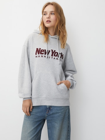 Sweat-shirt Pull&Bear en gris : devant