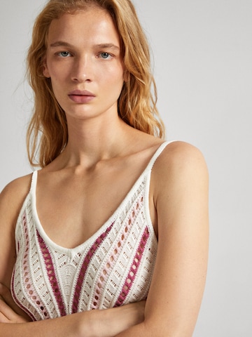 Pepe Jeans Knitted dress 'GINNY' in White
